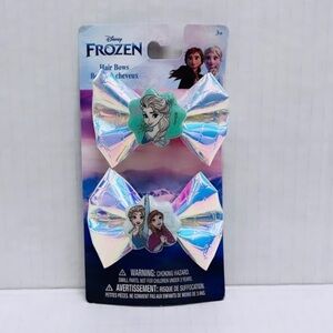 Frozen Metallic Rainbow Hair Clip Bows - 2 Bows
